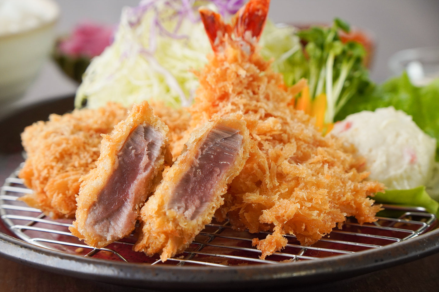(材料)【K044】老舗料亭の鮪かつ&海老ふりゃあ用