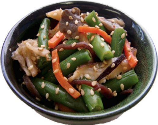 (食)【A106】いんげんと4種キノコのツブ胡麻和え